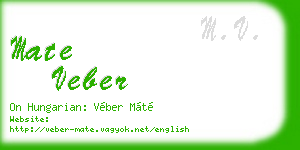 mate veber business card