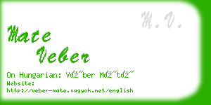 mate veber business card